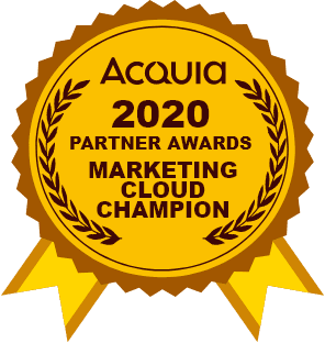 ACQUIA 2020 PARTNER AWARDS MARKETING CLOUD CHAMPION